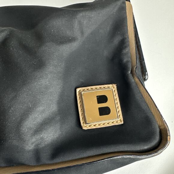 Bally Black/Beige Nylon and Leather Baguette Bag - Picture 6 of 16